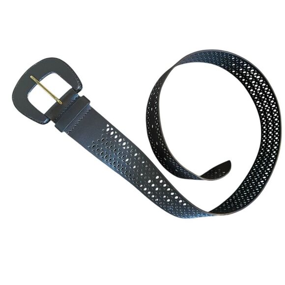 Chico’s Dark Brown Leather Waist Belt Women’s Sz Medium Large - Picture 5 of 6